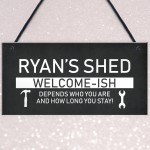 Funny Shed Sign Personalised Welcome Sign For Shed Man Cave