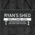 Funny Shed Sign Personalised Welcome Sign For Shed Man Cave