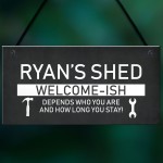 Funny Shed Sign Personalised Welcome Sign For Shed Man Cave