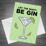 Gin Birthday Card For Women Funny Birthday Card For Her Friend