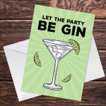 Gin Birthday Card For Women Funny Birthday Card For Her Friend