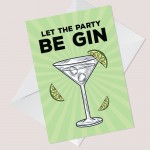 Gin Birthday Card For Women Funny Birthday Card For Her Friend