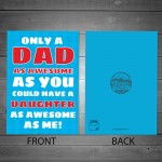 Novelty Fathers Day Card From Daughter Funny Cheeky Dad Card