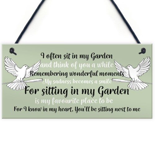 Hanging Garden Plaque Summer House Sign Garden Shed Memorial