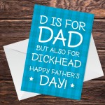 Rude Humour Fathers Day Card Funny Cheeky Fathers Day Card