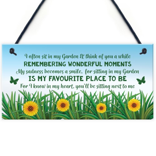 Mum Nan Memorial Gift Garden Plaque Summer House Sign