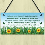 Mum Nan Memorial Gift Garden Plaque Summer House Sign