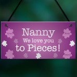 NANNY Gift For Birthday Personalised Plaque Grandparent Gift