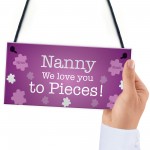 NANNY Gift For Birthday Personalised Plaque Grandparent Gift