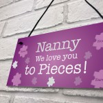 NANNY Gift For Birthday Personalised Plaque Grandparent Gift