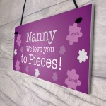 NANNY Gift For Birthday Personalised Plaque Grandparent Gift