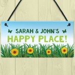 Personalised Garden Signs And Plaque HAPPY PLACE Summerhouse