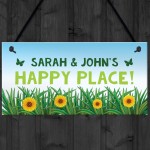 Personalised Garden Signs And Plaque HAPPY PLACE Summerhouse