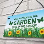 Funny Garden Signs And Plaques Hanging Summerhouse Sign