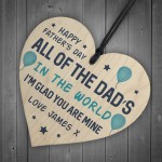 Thank You Gift For Dad On Fathers Day Personalised Wood Heart