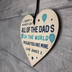 Thank You Gift For Dad On Fathers Day Personalised Wood Heart