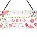 Hanging Garden Sign Personalised Garden Shed Wall Home Sign