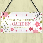 Hanging Garden Sign Personalised Garden Shed Wall Home Sign