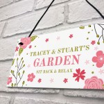 Hanging Garden Sign Personalised Garden Shed Wall Home Sign