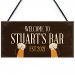 Personalised Bar Sign Gift For Him Novelty Man Cave Fathers Day