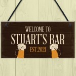 Personalised Bar Sign Gift For Him Novelty Man Cave Fathers Day