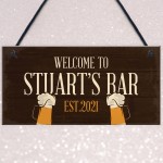 Personalised Bar Sign Gift For Him Novelty Man Cave Fathers Day