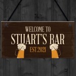 Personalised Bar Sign Gift For Him Novelty Man Cave Fathers Day