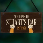 Personalised Bar Sign Gift For Him Novelty Man Cave Fathers Day