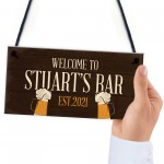 Personalised Bar Sign Gift For Him Novelty Man Cave Fathers Day