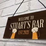 Personalised Bar Sign Gift For Him Novelty Man Cave Fathers Day