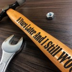 9th Anniversary Gift For Boyfriend Husband Engraved Hammer