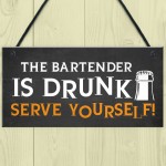 Funny Witty Joke Home Bar Sign Hanging Man Cave Pub Sign