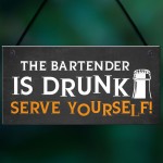 Funny Witty Joke Home Bar Sign Hanging Man Cave Pub Sign