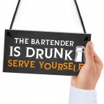 Funny Witty Joke Home Bar Sign Hanging Man Cave Pub Sign