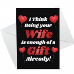 Funny Anniversary Birthday Card For Husband Boyfriend A6 Card