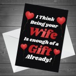 Funny Anniversary Birthday Card For Husband Boyfriend A6 Card