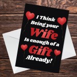 Funny Anniversary Birthday Card For Husband Boyfriend A6 Card