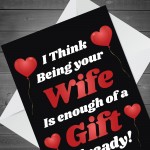 Funny Anniversary Birthday Card For Husband Boyfriend A6 Card