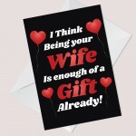 Funny Anniversary Birthday Card For Husband Boyfriend A6 Card