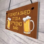 Rude Bar Sign Funny Garden Shed Sign Hanging Door Plaque