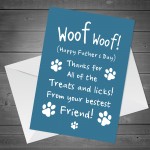 Funny Fathers Day Card From Dog Witty Humour Cheeky Joke Dad