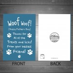 Funny Fathers Day Card From Dog Witty Humour Cheeky Joke Dad