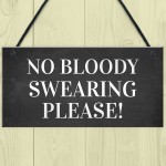 Novelty Man Cave Sign NO SWEARING Plaque Funny Shed Sign