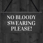 Novelty Man Cave Sign NO SWEARING Plaque Funny Shed Sign