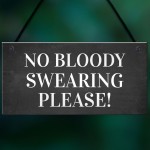 Novelty Man Cave Sign NO SWEARING Plaque Funny Shed Sign