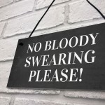 Novelty Man Cave Sign NO SWEARING Plaque Funny Shed Sign