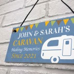 Novelty Caravan Sign Hanging Door Plaque Personalised Home Gift