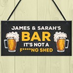 Funny Rude Personalised Bar Sign Novelty Home Bar Sign Funny