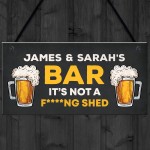 Funny Rude Personalised Bar Sign Novelty Home Bar Sign Funny