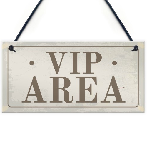 Hanging VIP AREA Bar Sign Novelty Home Bar Garden Signs